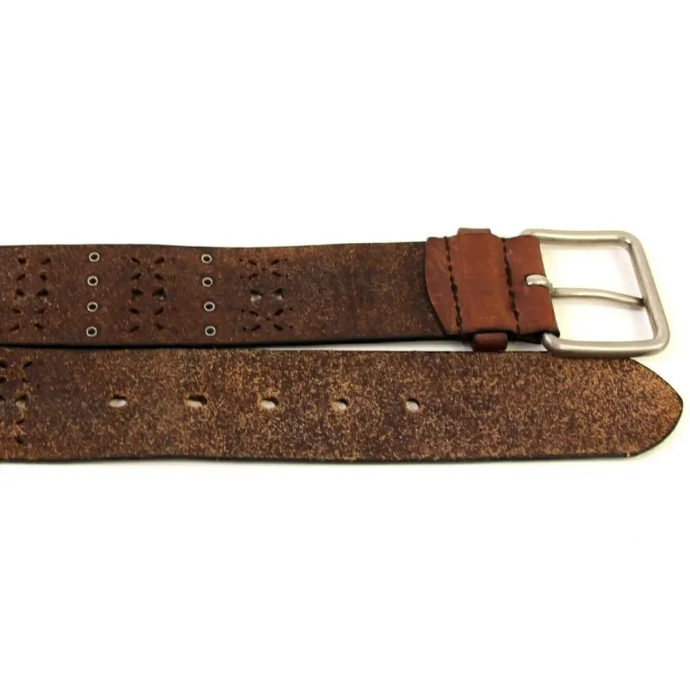 Calvin Klein BROWN REAL LEATHER 1 3/4